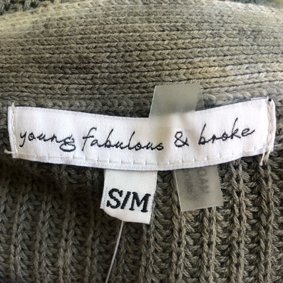 NWT YOUNG FABULOUS AND BROKE Indie Tie Dye Knit Button Cardigan - Picture 5 of 10